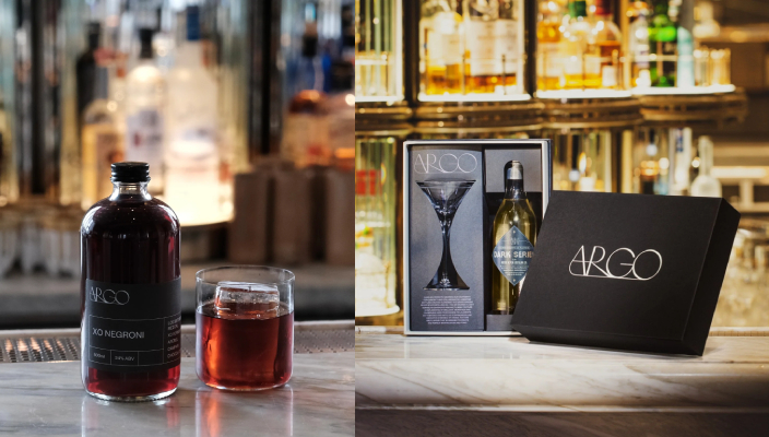 香港Bottled Cocktail丨#2. ARGO 香港四季酒店 ARGO 亦推出了自家製的瓶裝 Cocktail 雞尾酒 XO Negroni 及 Dynasty Old Fashioned,另